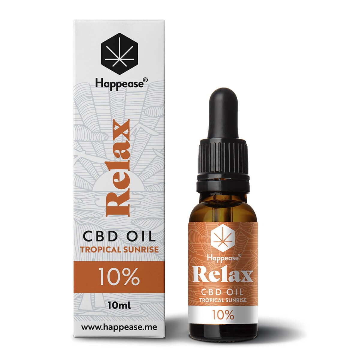 Happease Relax 10% CBD ulje Tropical Sunrise (10ml)