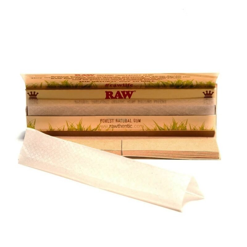 RAW Connoisseur Kingsize organski papiri za motanje od konoplje sa filterima