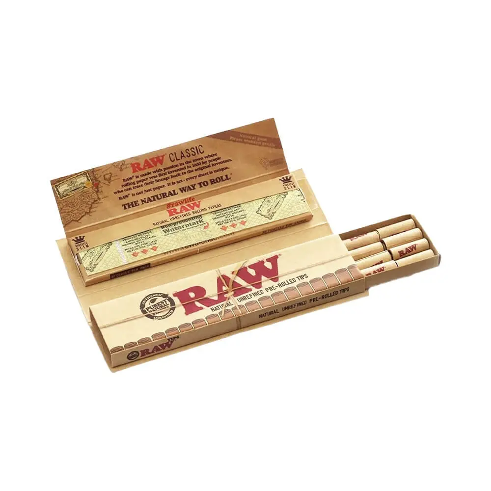 RAW Connoisseur Kingsize papiri za motanje s gotovim filterima