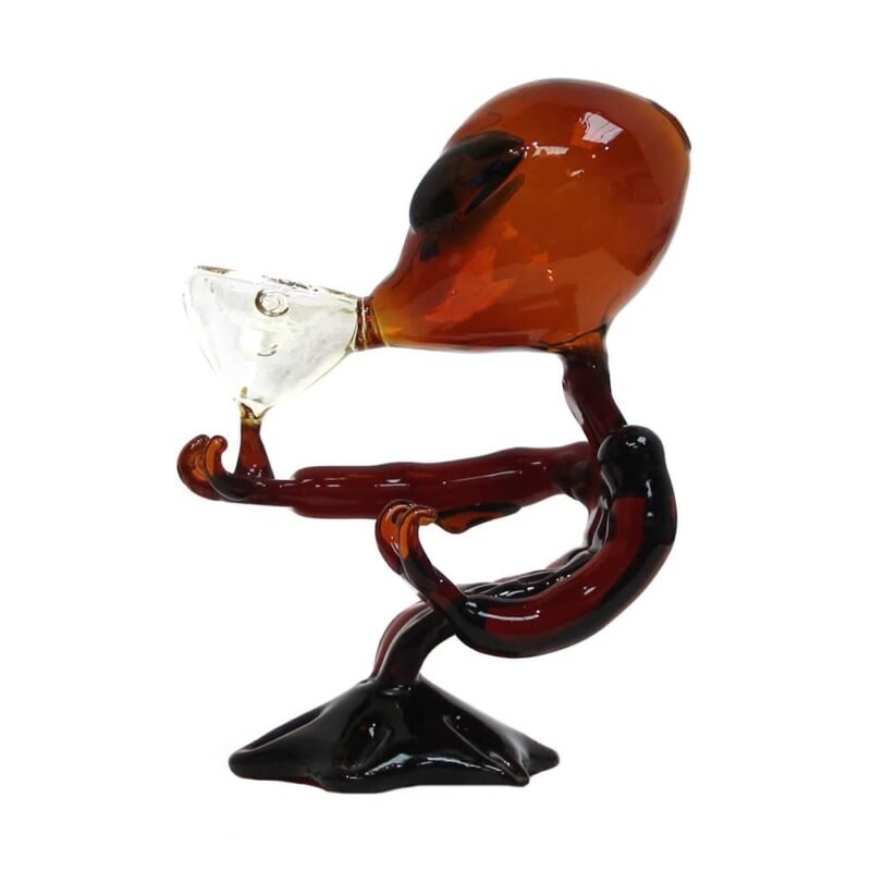 Crveni vanzemaljski stakleni bong 15 cm