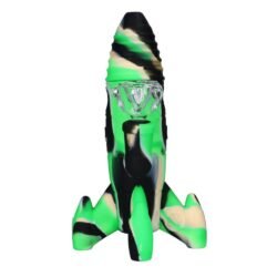 Silikonski raketni bong zeleni sa svjetlećim LED svjetlima 20 cm