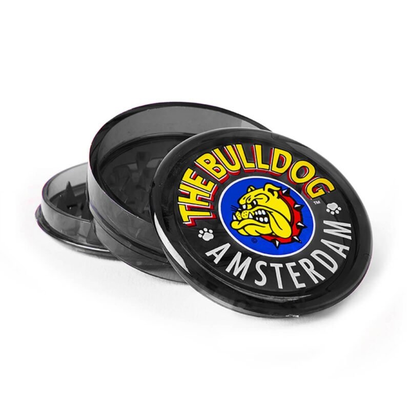The Bulldog Original crna plastična mrvilica 3 dijela – 60mm