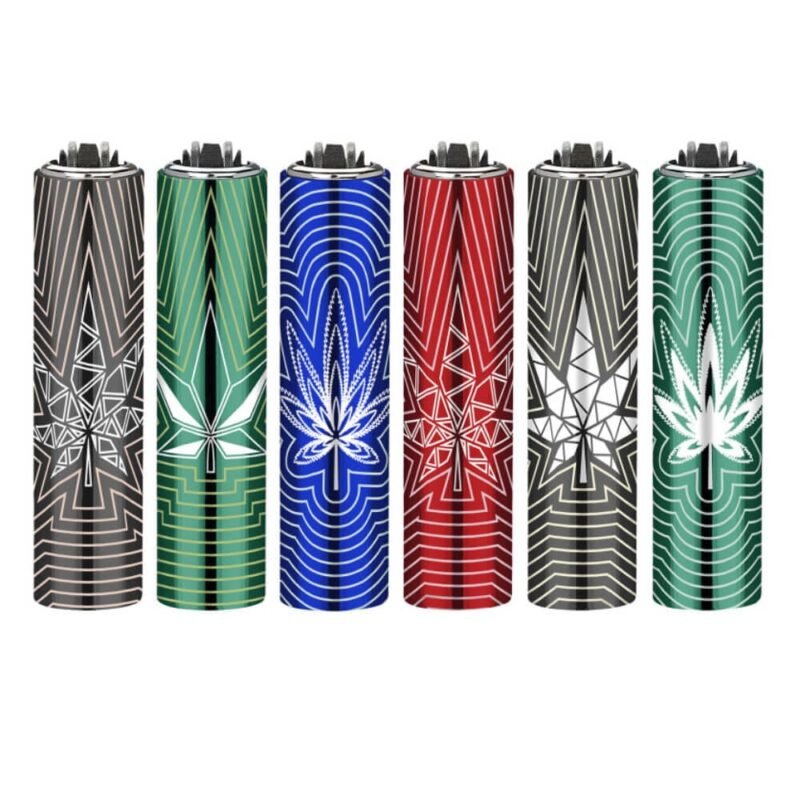 Clipper upaljači Metal Minimal Weed