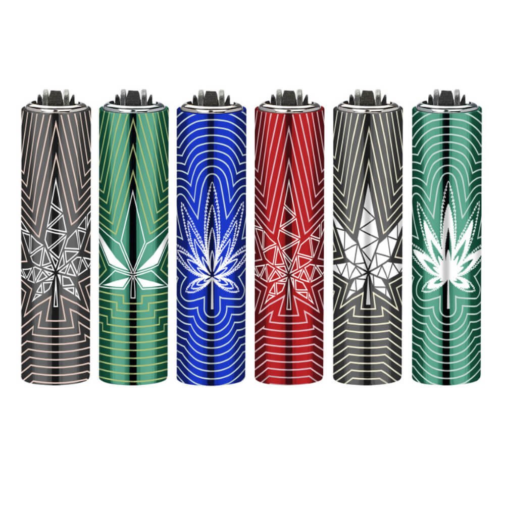 Clipper upaljači Metal Minimal Weed