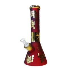 Red Bee Hexagon valoviti debeli stakleni bong 32cm