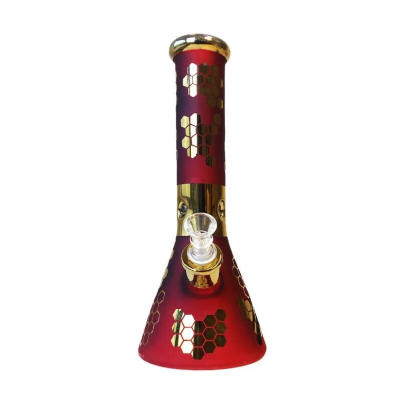 Red Bee Hexagon valoviti debeli stakleni bong 32cm