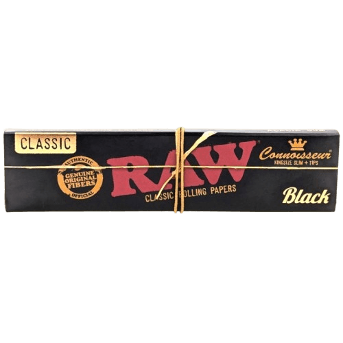 RAW Connoisseur King Size Slim Classic Black papir za motanje s filterima